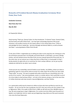 Remarks of President Barack Obama Graduation
