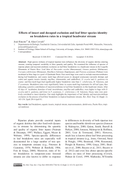 Effects of insect and decapod exclusion and leaf litter species
