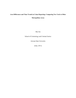 Area Differences and Time Trends in Crime Reporting: Comparing