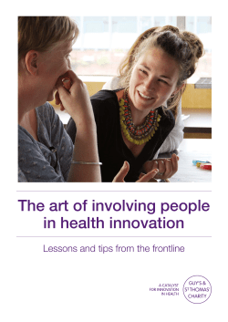 The art of involving people in health innovation