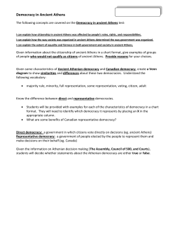 Democracy in Ancient Athens