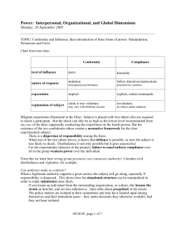 Power: Interpersonal, Organizational, and Global Dimensions
