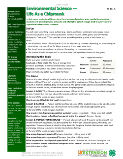 Environmental Science &mdash; Life As a Chipmunk