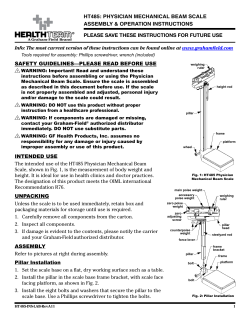 HT485: PHYSICIAN MECHANICAL BEAM SCALE ASSEMBLY