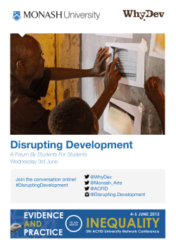 Disrupting Development