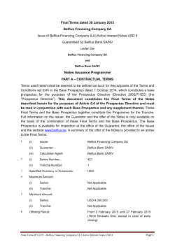 Notes Issuance Programme