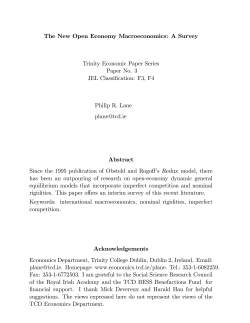 The New Open Economy Macroeconomics: A Survey Trinity