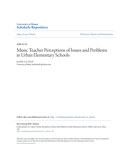 Music Teacher Perceptions of Issues and Problems in Urban
