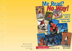 Me Read? No, Way! - Ministry of Education