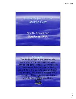 Introduction to the Middle East