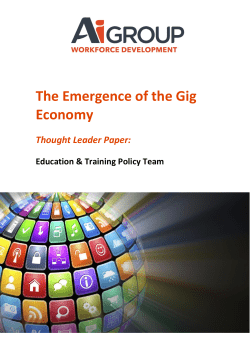 The Emergence of the Gig Economy
