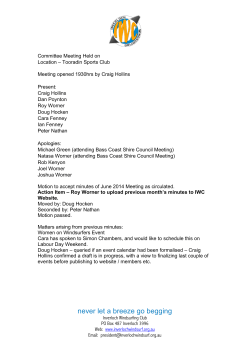 140716 IWC Committee Meeting Minutes