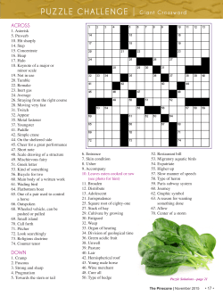 PUZZLE CHALLENGE Giant Crossword ACROSS