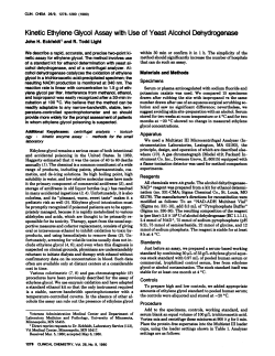 KineticEthyleneGlycolAssay with Use of Yeast