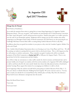 St. Augustine CES April 2017 Newsletter