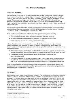 Thorium fuel cycle