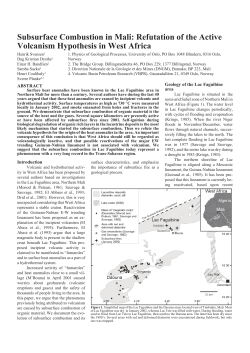 Subsurface Combustion in Mali: Refutation of the Active Volcanism