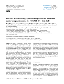 Real-time detection of highly oxidized organosulfates and BSOA
