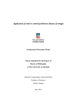 Application of citral to control postharvest diseases of oranges