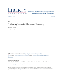 "Ushering" in the Fulfillment of Prophecy