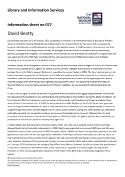 David Beatty - NMRN Portsmouth