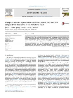 Polycyclic aromatic hydrocarbons in caribou, moose, and wolf scat
