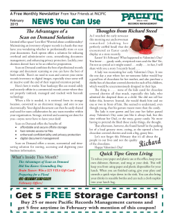 February 2015 Edition - Pacific Records Management