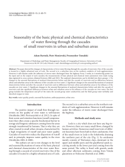 Seasonality of the basic physical and chemical characteristics of