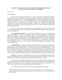 Important U.S. Federal Income Tax Information for Shareholders