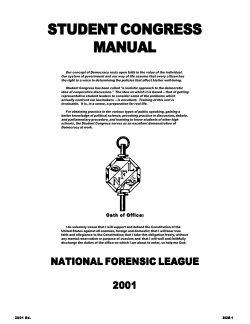 student congress manual