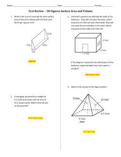 Test Review &ndash; 3D Figures Surface Area and Volume