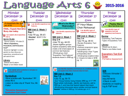 December 14, 2015 - January 8, 2016