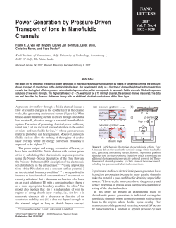 Power Generation by Pressure-Driven Transport