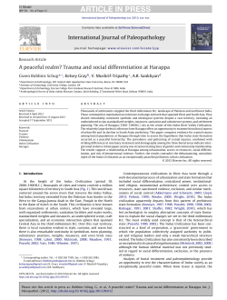 A peaceful realm? Trauma and social differentiation at Harappa