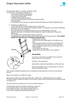Skymaster Instructions