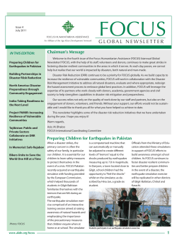 July 2011 Newsletter - Focus Humanitarian Assistance USA