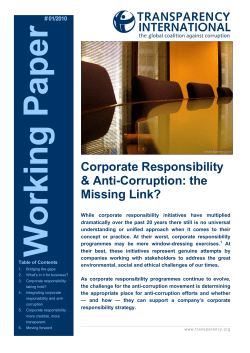 Corporate responsibility - Transparency International Deutschland
