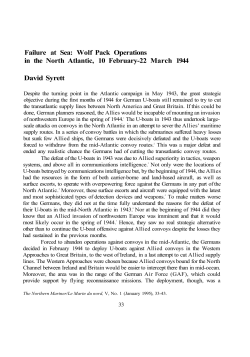 Failure at Sea: Wolf Pack Operations in the North Atlantic, 10