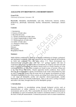 Alkaline Environments and Biodiversity