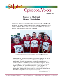 September 2015 Newsletter - St. Luke`s Episcopal Church