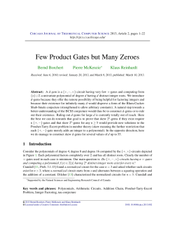 Few Product Gates but Many Zeroes