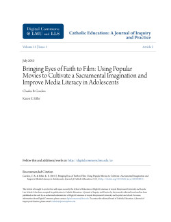 Bringing Eyes of Faith to Film - LMU Digital Commons