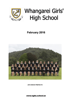 February 2016 - Whangarei Girls` High School