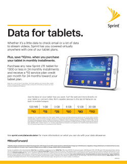 Data for tablets.