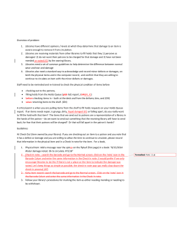 Overview of problem: 1. Libraries have different opinions / levels at