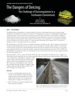 The Dangers of Deicing - National Center for Case Study Teaching
