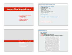 Union-Find Algorithms