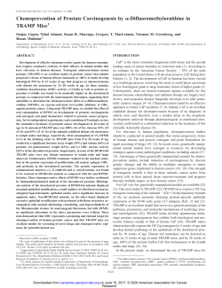 Chemoprevention of Prostate Carcinogenesis by