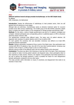 PP41 Different opinions toward salvage prostate brachytherapy: an