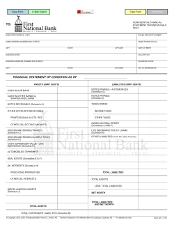 financial statement - First National Bank of Louisburg